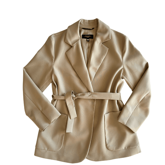 Giacca Max Mara weekend in lana vergine con cinturino. Abbigliamento originale, usato