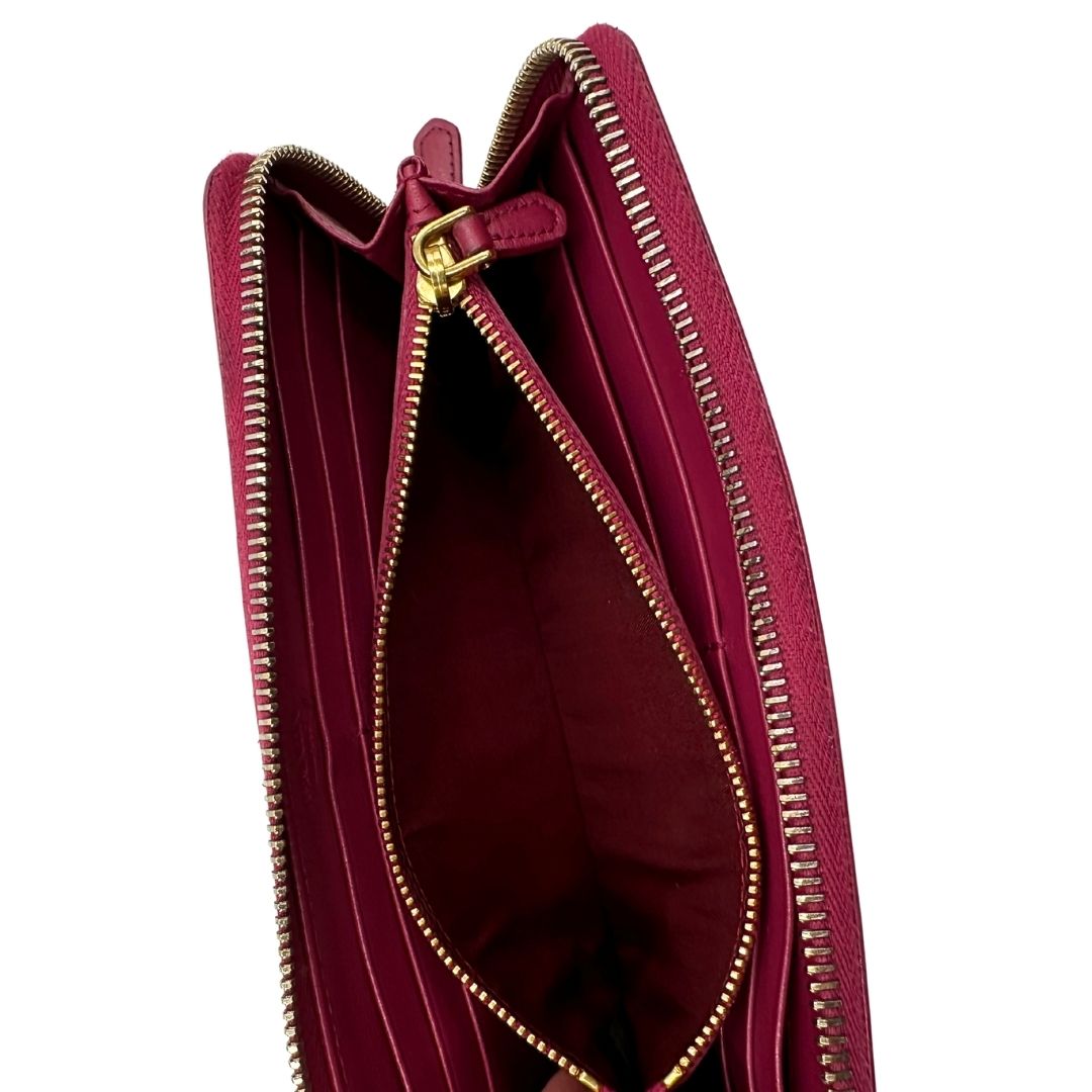 Portafoglio Prada amaranto