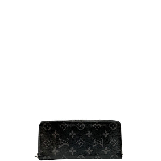 front Portafoglio Louis Vuitton in canvas monogram eclipse nero con parti metalliche argentate. Full set, di lusso, originale, ottime condizioni.