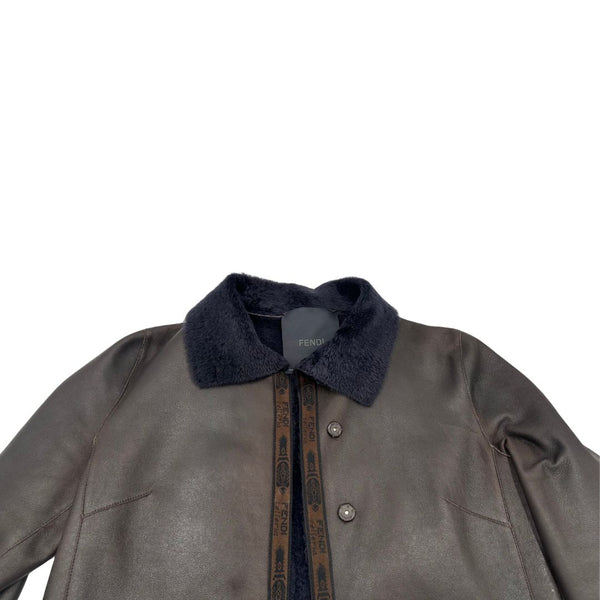 Cappotto in pelle Fendi marrone tg. 40