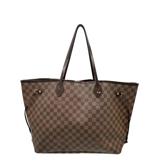 front Neverfull LV Damier Ébène nella versione GM, di lusso, ottime condizioni, usata, originale.