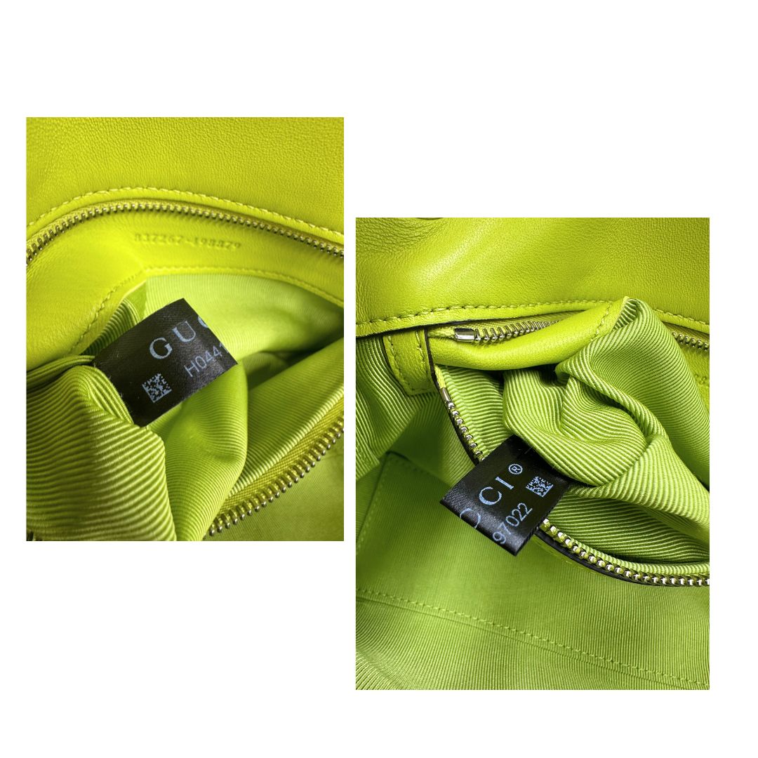 interno Borsa Gucci Marmont in pelle matelassè nella versione media, di lusso, originale, eccellenti condizioni, usata.