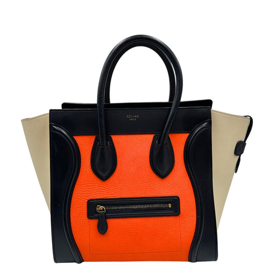 front Capiente borsa Celine Luggage, munita di doppi manici stondati, di lusso, originale, ottime condizioni, usata.