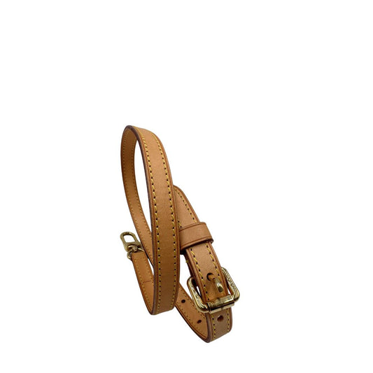 Accessorio tracolla LV in vacchetta naturale, di lusso, originale, ottime condizioni, usata.