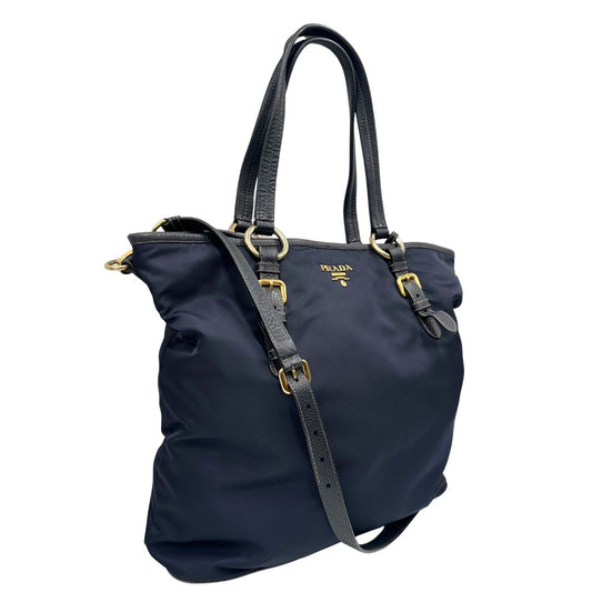 Tote Prada nylon blu