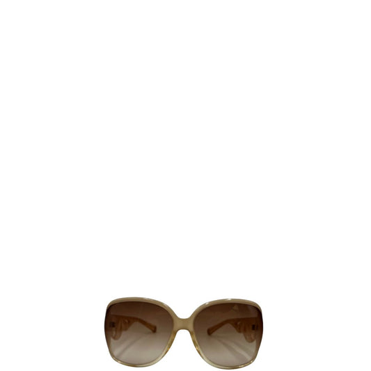 Occhiali da sole Furla in acetato beige, di lusso, originali, ottime condizioni.