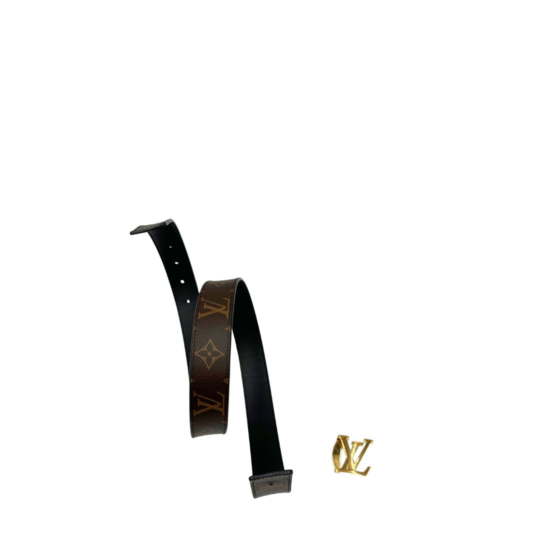 Cintura LV in canvas monogram marrone reversibile, di lusso, originale, ottime condizioni, usata.