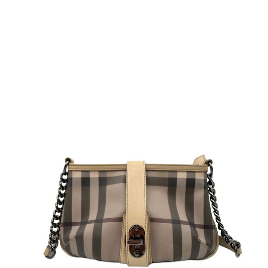 Borsa Burberry in canvas trama tartan, di lusso, originale, ottime condizioni, usata.
