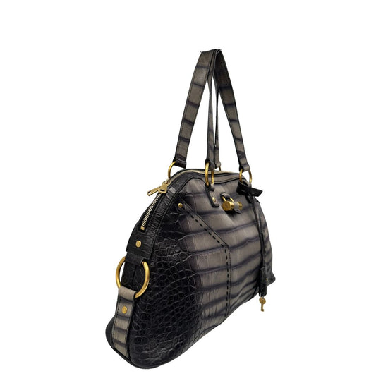 lato Borsa Muse Saint Laurent trama animalier, di lusso, originale, ottime condizioni, usata.