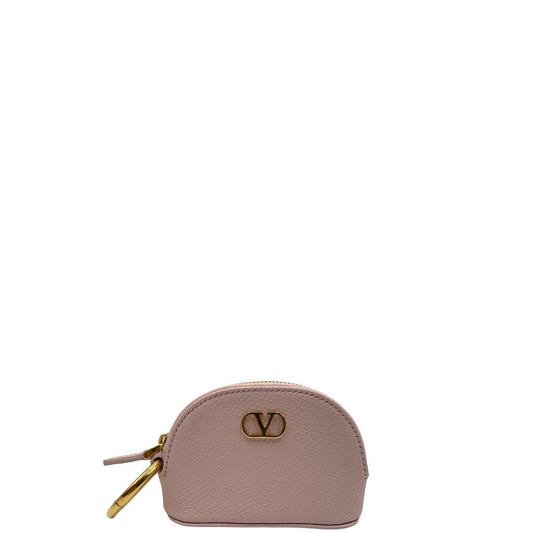 Charm portamonete Valentino Garavani in pelle rosa, di lusso, originale, eccellenti condizioni, usato.