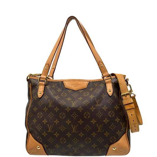 front Borsa LV in canvas monogram e finiture in vacchetta naturale, di lusso, originale, ottime condizioni.