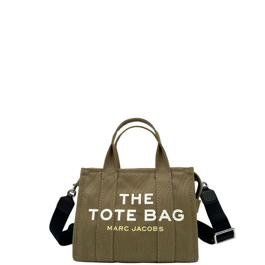front Borsa Marc Jacobs in tessuto verde nella versione small, di lusso, originale, eccellenti condizioni.
