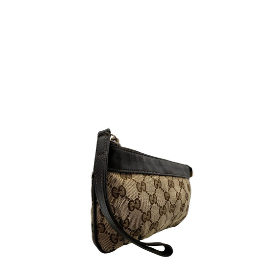 Borsa Gucci realizzata in tessuto beige con motivo GG di lusso, originale, ottime condizioni
