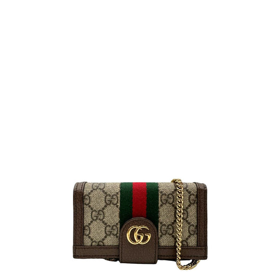 front Tracolla Gucci Ophidia con iconica striscia Web verde e rossa, munita di scomparti e porta cellulare, di lusso, originale, ottime condizioni.