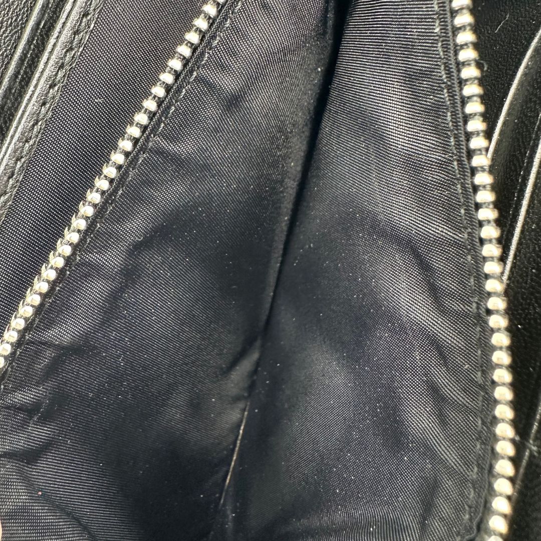 Portafoglio Dior in pelle nera trama Cannage, di lusso, originale, ottime condizioni