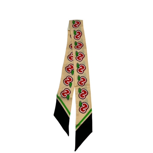 Bandeau Gucci in 100% seta con stampa di mele