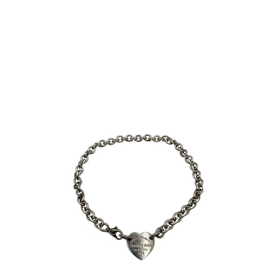 Collana girocollo Tiffany&Co. in argento 925 con ciondolo cuore.