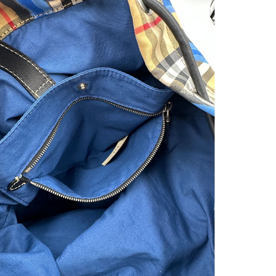 Zaino Burberry Check Graffiti Print Rucksack