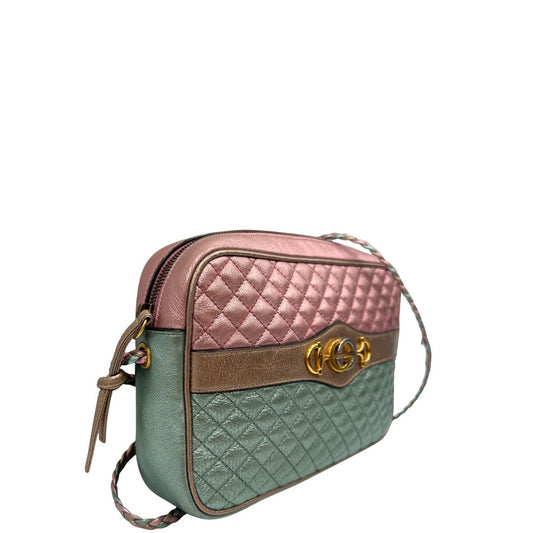 lato Borsa Gucci in pelle laminata bicolore, di lusso, originale, ottime condizioni, usata