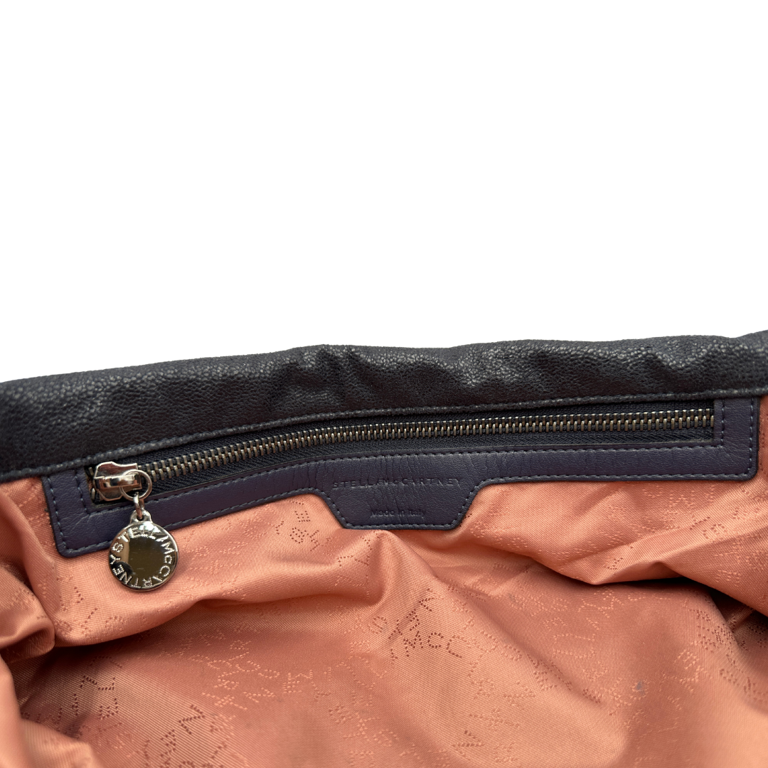 Fold over tote Falabella Stella McCartney blu notte