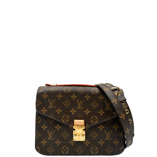 front Borsa LV in canvas monogrammato marrone