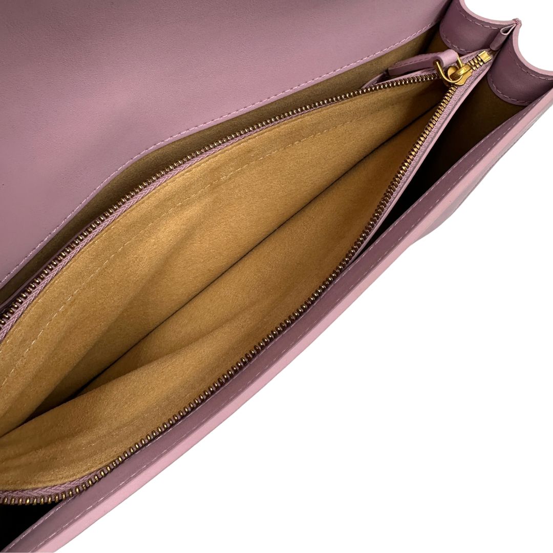 interno Borsa Pinko in pelle rosa