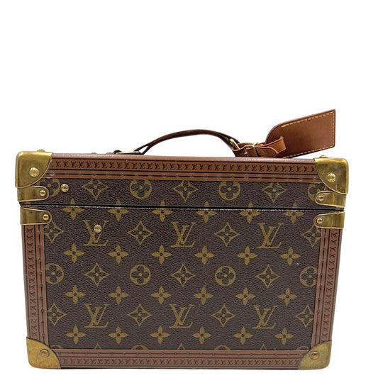 Foto baule Louis Vuitton in canvas marrone monogram. Borse di marca usate.