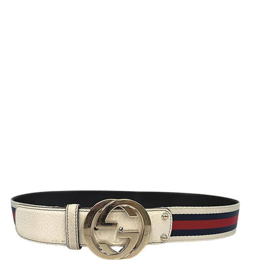 Foto cintura Gucci bianca con Web. Accessori di marca usati