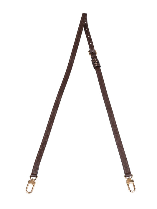 Tracolla amovibile in pelle testa di moro con hardware oro