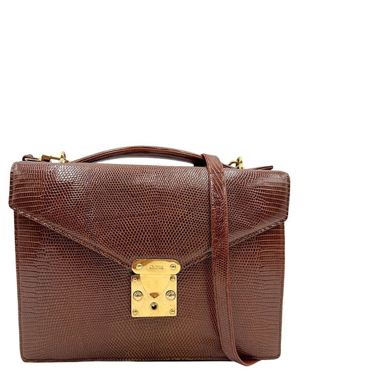 Foto Cartella Colombo in pelle marrone. Borse vintage usate