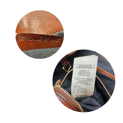 interno Borsa Burberry in tessuto tartan con finiture in pelle marroni con parti metalliche effetto renio; munita di doppi manici, indossabile a spalla, di lusso, originale, ottime condizioni. 