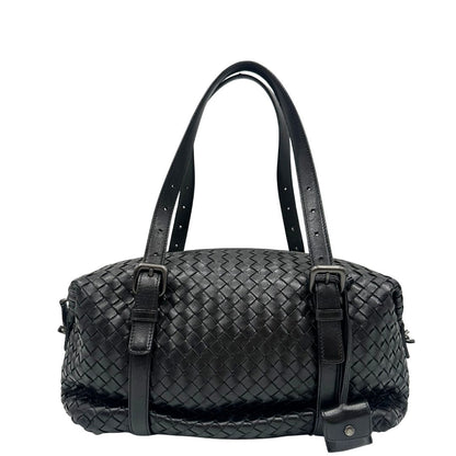  Borsa Bottega Veneta Montaigne in pelle trama intreccio nera, indossabile a spalla, di lusso, originale, ottime condizioni, usata