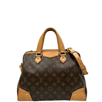 Front, Borsa LV in canvas monogrammato marrone e hardware dorato, nella versione MM, di lusso, originale, ottime condizioni, usata 