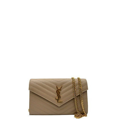 Pochette Envelope Cassandre Saint Laurent Beige