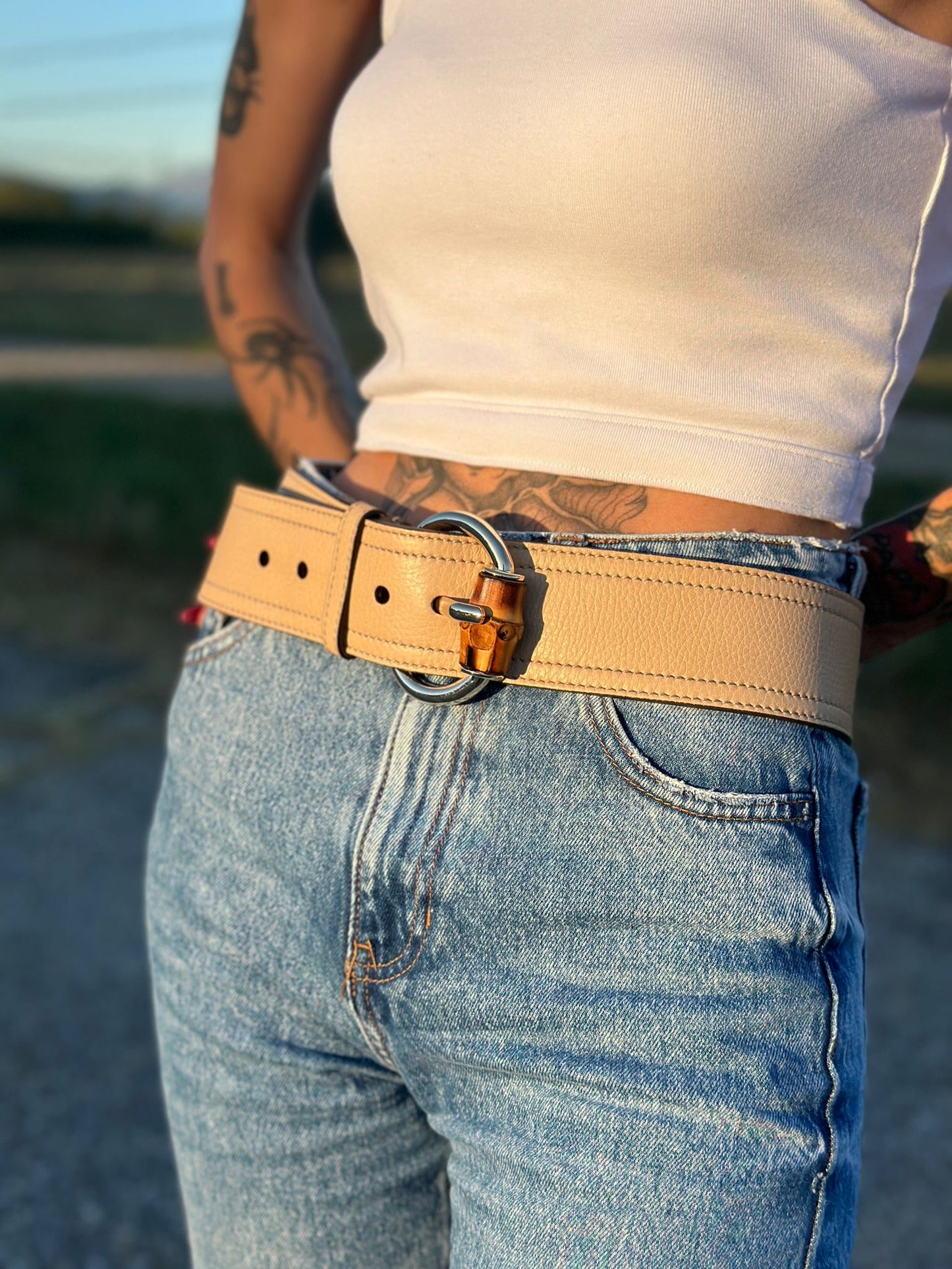 Cintura Gucci Bambù TG. 42