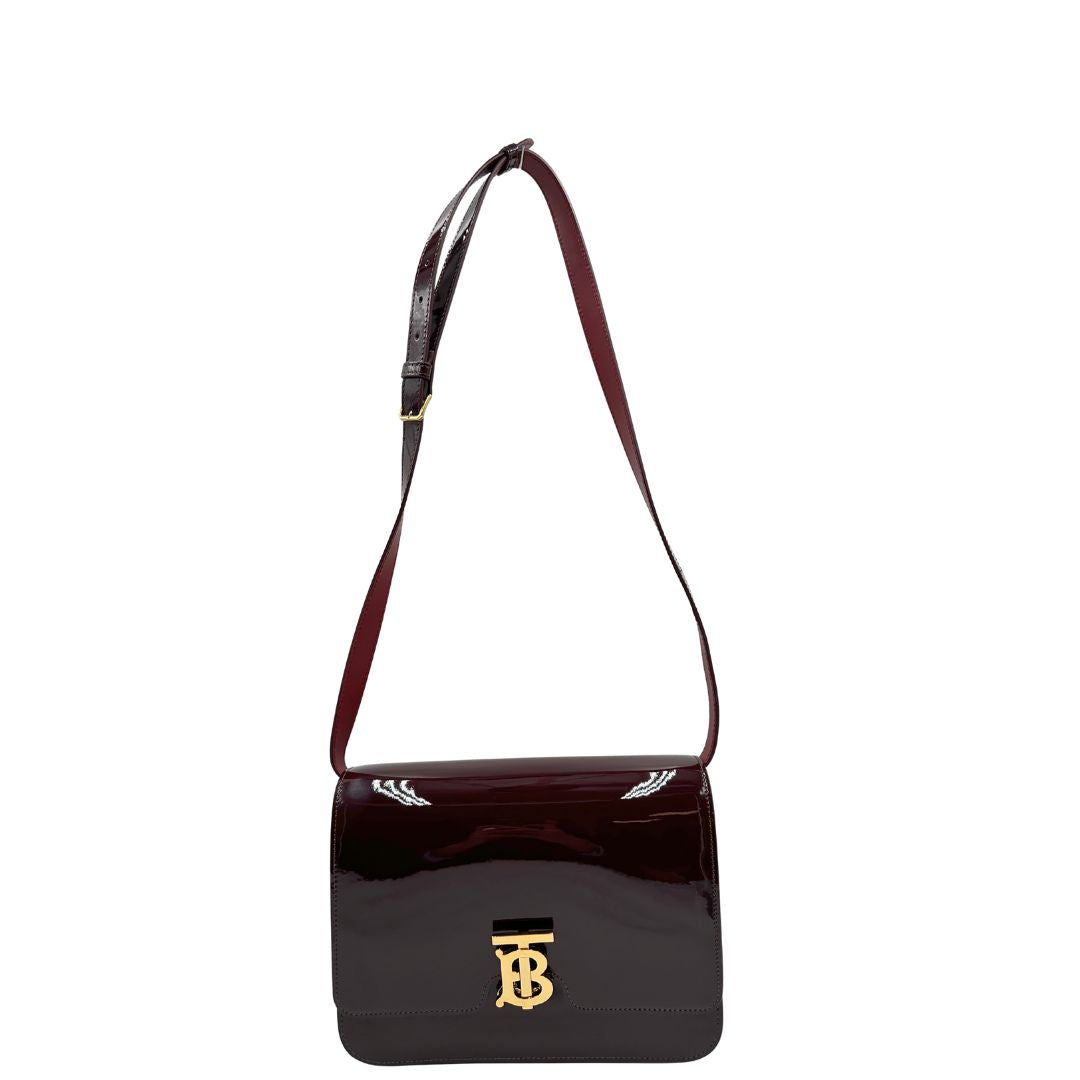 Tracolla Burberry vernis TB