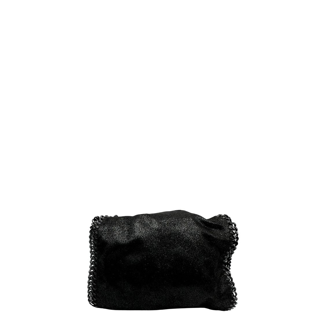 retro Borsa Stella McCartney Falabella in tessuto vegano nero con parti metalliche tono su tono. Completa di dustbag, di lusso, originale, eccellenti condizioni.