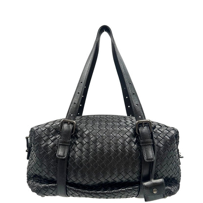  Borsa Bottega Veneta Montaigne in pelle trama intreccio nera, indossabile a spalla, di lusso, originale, ottime condizioni, usata