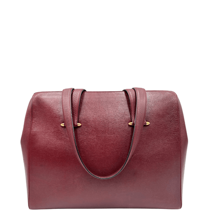 Borsa a spalla Cartier in pelle bordeaux. Borse di lusso originali, usate