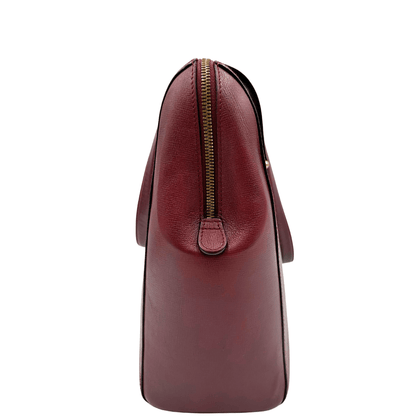 Borsa a spalla Cartier in pelle bordeaux. Borse di lusso originali, usate