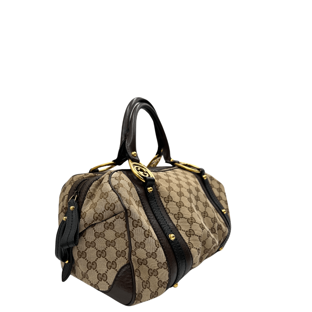 Bauletto Gucci gg supreme taglia grande. Borsa usata originale, condizioni ottime