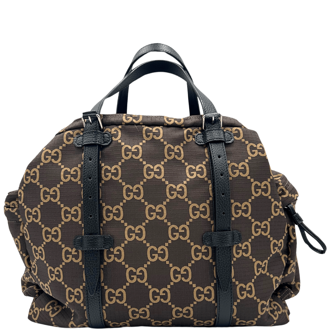 borsone gucci doppia g in tessuto marrone. Maxi tote usata originale ed in condizioni eccellenti