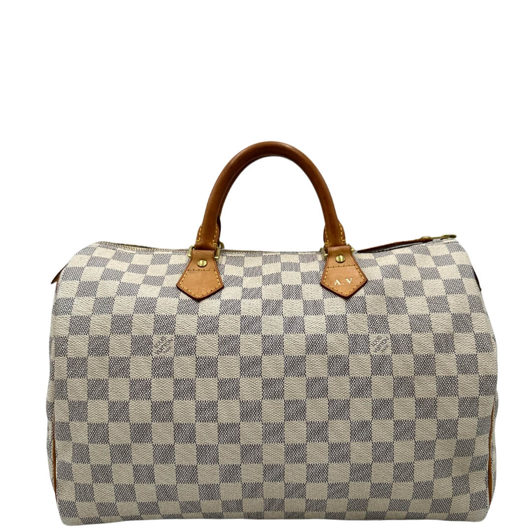 Speedy 35 Damier Azur personalizzato LV