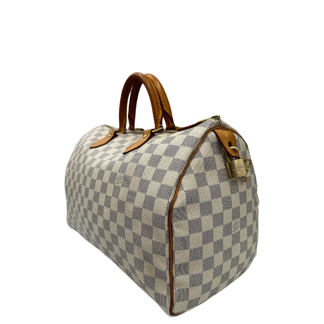 Speedy 35 Damier Azur personalizzato LV