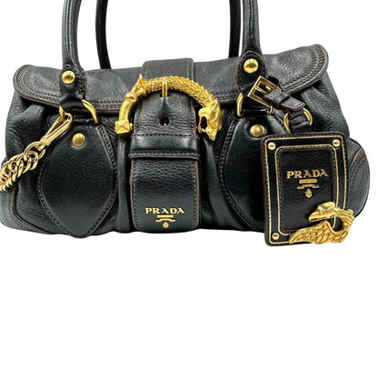 Satchel Leather Dragon Prada