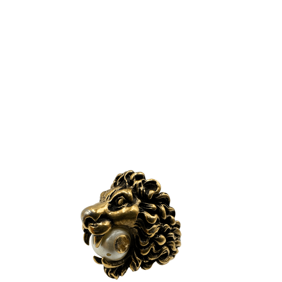 Anello Gucci testa di leone