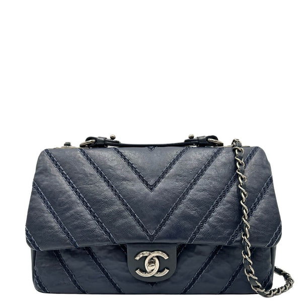 Stitched Chevron Chain Flap Chanel