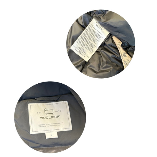 Giubbino Woolrich nero con cappuccio Tg S