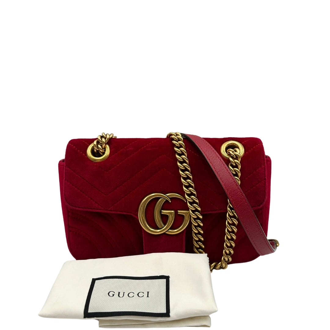 Borsa Gucci Marmont Velvet misura piccola