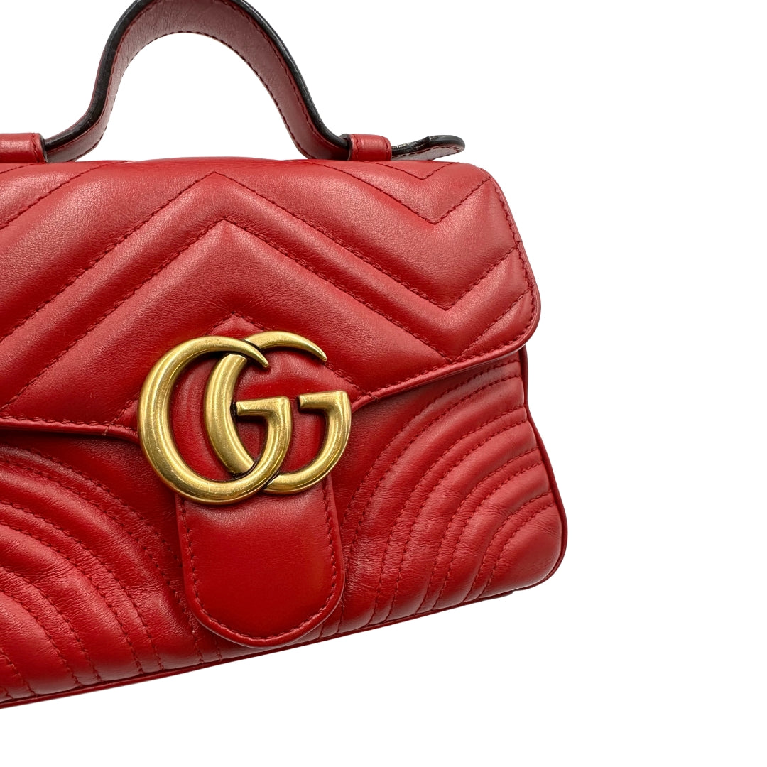 Gucci GG Marmont Mini Top Handle Bag